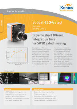 Bobcat-320-Gated Extreme short 80nsec integration time for SWIR gated imaging