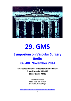 29. GMS  Symposium on Vascular Surgery Berlin
