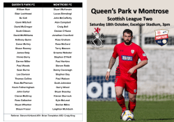 Queen’s Park v Montrose Scottish League Two QUEEN’S PARK FC MONTROSE FC