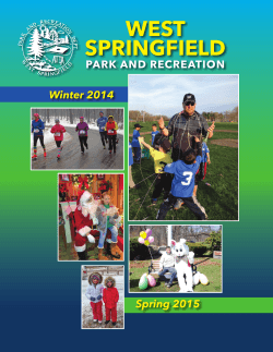 WEST SPRINGFIELD PARK AND RECREATION Winter 2014