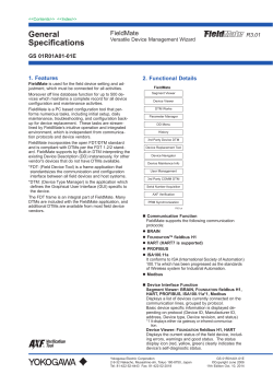 General Specifications FieldMate