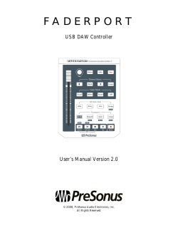 FADERPORT  USB DAW Controller User’s Manual Version 2.0