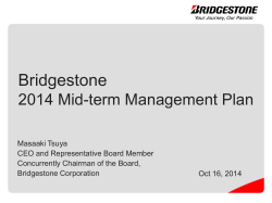 Bridgestone 2014 Mid-term Management Plan