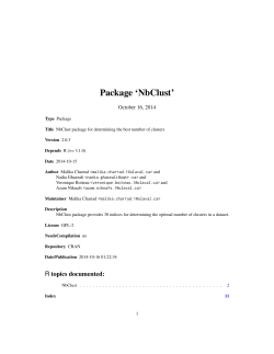 Package ‘NbClust’ October 16, 2014
