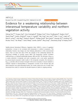 Evidence for a weakening relationship between interannual temperature variability and northern