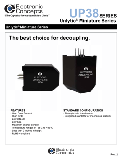 UP38 The best choice for decoupling SERIES Unlytic