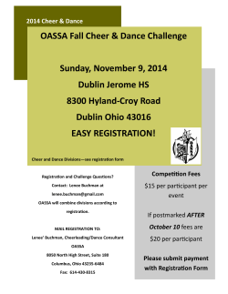 OASSA Fall Cheer &amp; Dance Challenge  Sunday, November 9, 2014