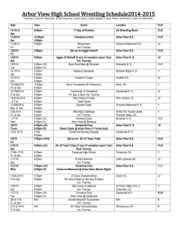 Arbor View High School Wrestling Schedule2014-2015