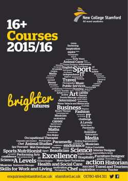 16+ 2015/16 Courses