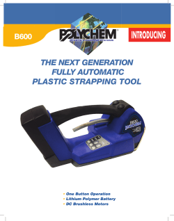 CBU THE NEXT GENERATION FULLY AUTOMATIC PLASTIC STRAPPING TOOL