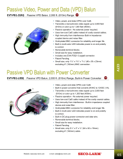 Passive Video Balun with Ground Loop Isolator EVT-PB1-V1TGQ EVT-PB1-31RQ