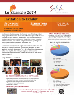 La  Cosecha 2014 Invitation to Exhibit  S
