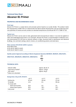 Akvanor 81 Primer Technical Data Sheet