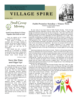 V I L L A G E   S... Faith Promise Sunday&mdash;Times Two
