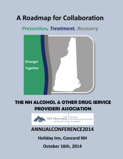 A Roadmap for Collaboration  ANNUALCONFERENCE2014 Prevention