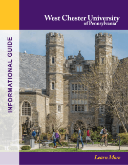West Chester University  GUIDE TIONAL