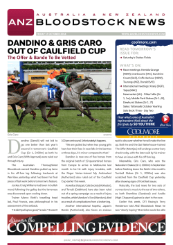 D BLOODSTOCK NE WS DANDINO &amp; GRIS CARO OUT OF CAULFIELD CUP