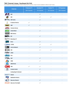 TWC Channel Lineup - Southeast (AL/VA)