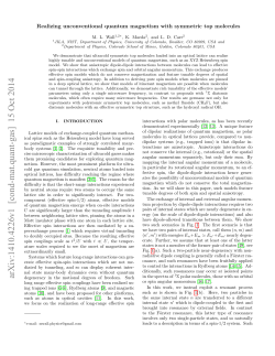 Realizing unconventional quantum magnetism with symmetric top molecules M. L. Wall