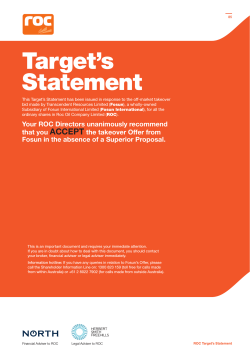 Target’s Statement