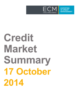 Credit Market Summary 17 October