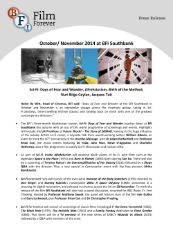 October/ November 2014 at BFI Southbank Nuri Bilge Ceylan, Jacques Tati