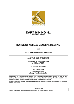 DART MINING NL NOTICE OF ANNUAL GENERAL MEETING  and