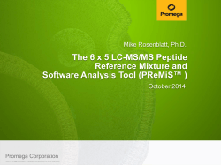 The 6 x 5 LC-MS/MS Peptide Reference Mixture and ™ )