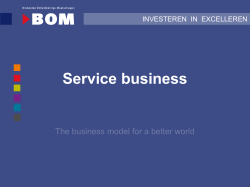Service business The business model for a better world