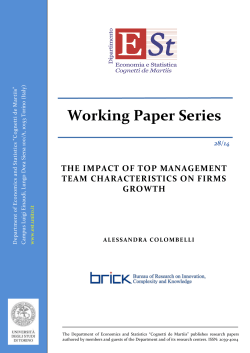 Working Paper Series I : ’
