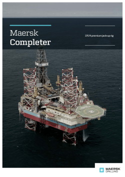 Maersk Completer 375 ft premium jack-up rig
