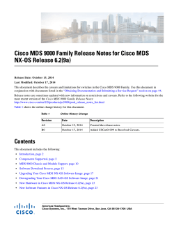 Cisco MDS 9000 Family Release Notes for Cisco MDS