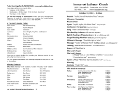 Immanuel Lutheran Church ~ 1900 S. Nevada St., Oceanside, CA  92054