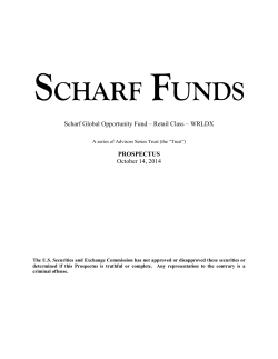Scharf Global Opportunity Fund – Retail Class – WRLDX PROSPECTUS