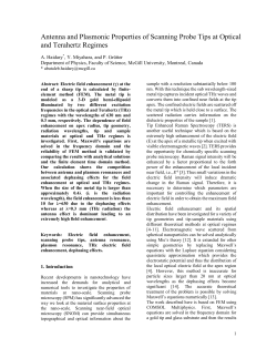 Antenna and Plasmonic Properties of Scanning Probe Tips at Optical