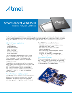 SmartConnect WINC1500 Wireless Network Controller