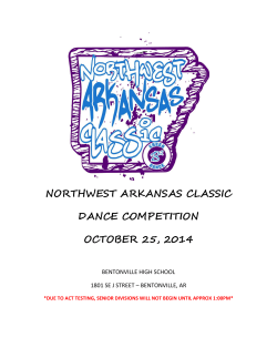 NORTHWEST ARKANSAS CLASSIC DANCE COMPETITION OCTOBER 25, 2014