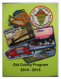 Old Colony Program 2014 - 2015  1
