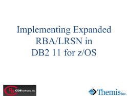 Implementing Expanded RBA/LRSN in DB2 11 for z/OS