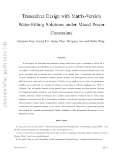 Transceiver Design with Matrix-Version Water-Filling Solutions under Mixed Power Constraints