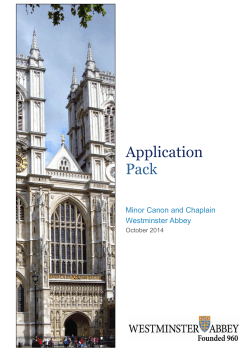 Application Pack Minor Canon and Chaplain