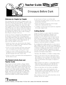 Dinosaurs Before Dark Teacher Guide Chapter Chapter by Chapter