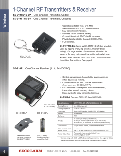 1-Channel RF Transmitters &amp; Receiver SK-919TD1S-UP SK-910RA SK-919TT1S-BU