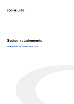 System requirements Last updated on October 16th, 2014