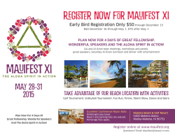 REGISTER NOW FOR MAUIFEST XI