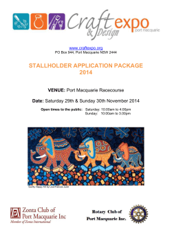 STALLHOLDER APPLICATION PACKAGE 2014  VENUE: