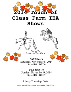 2014 Touch of Class Farm IEA Shows