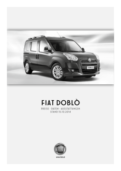 Fiat Doblò Preise • Daten • Ausstattungen Stand 15.10.2014 www.fiat.at