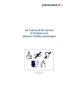 Air France at the service of disabled and reduced-mobility passengers