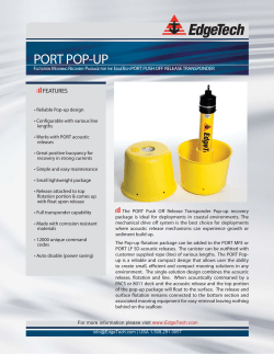 PORT POP-UP  FEATURES F